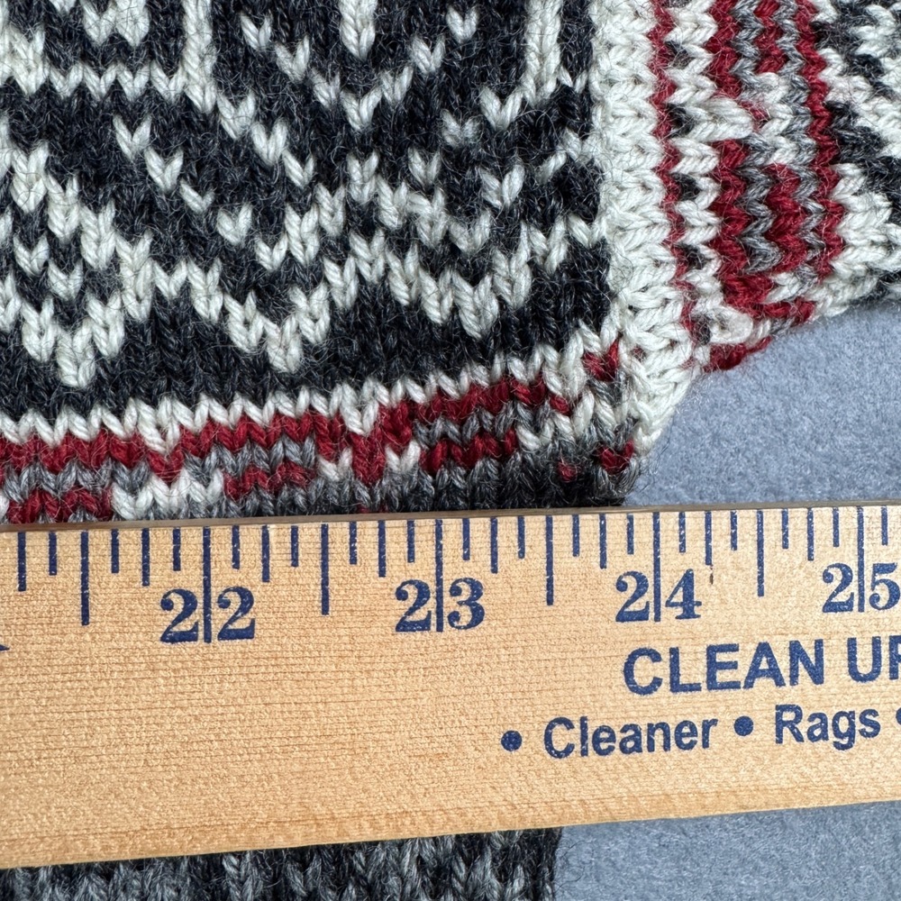 Dale Of Norway Nagano Olympic Sweater Fair Isle Men L Grey Wool 1/4 Zip 1998 VTG - Picture 8 of 9